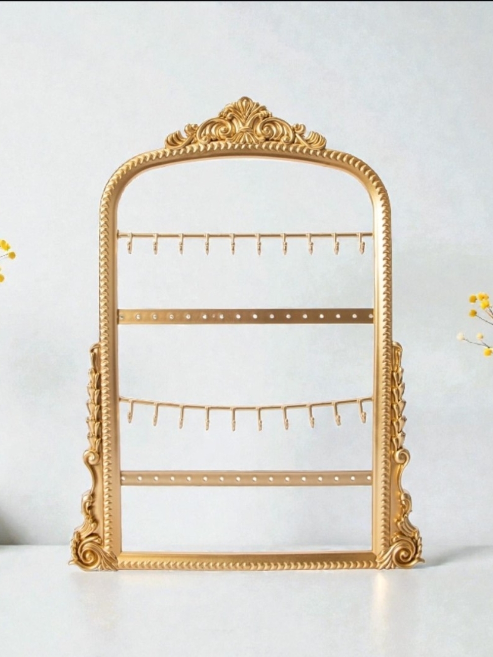 Beautiful Gold Decorative Jewelry Organizer Wall Organizer. NIB